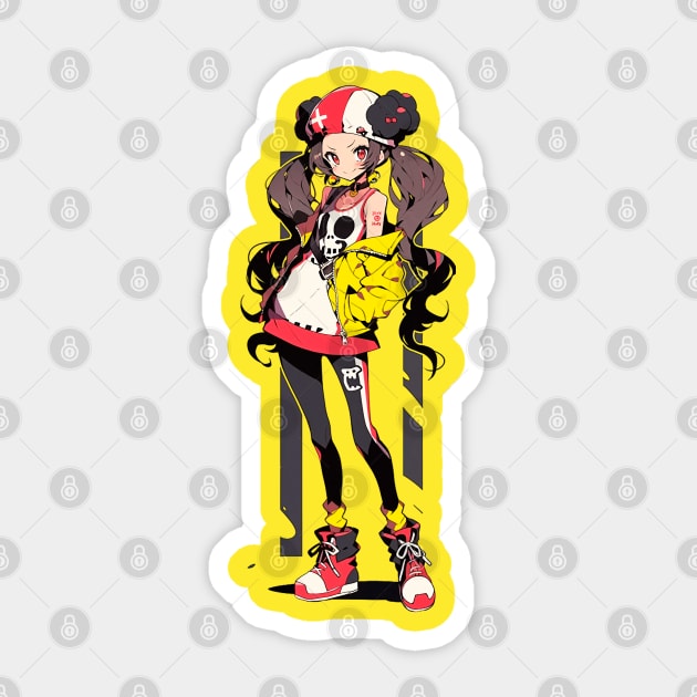 Long hair cute anime girl Sticker by Fyllewy